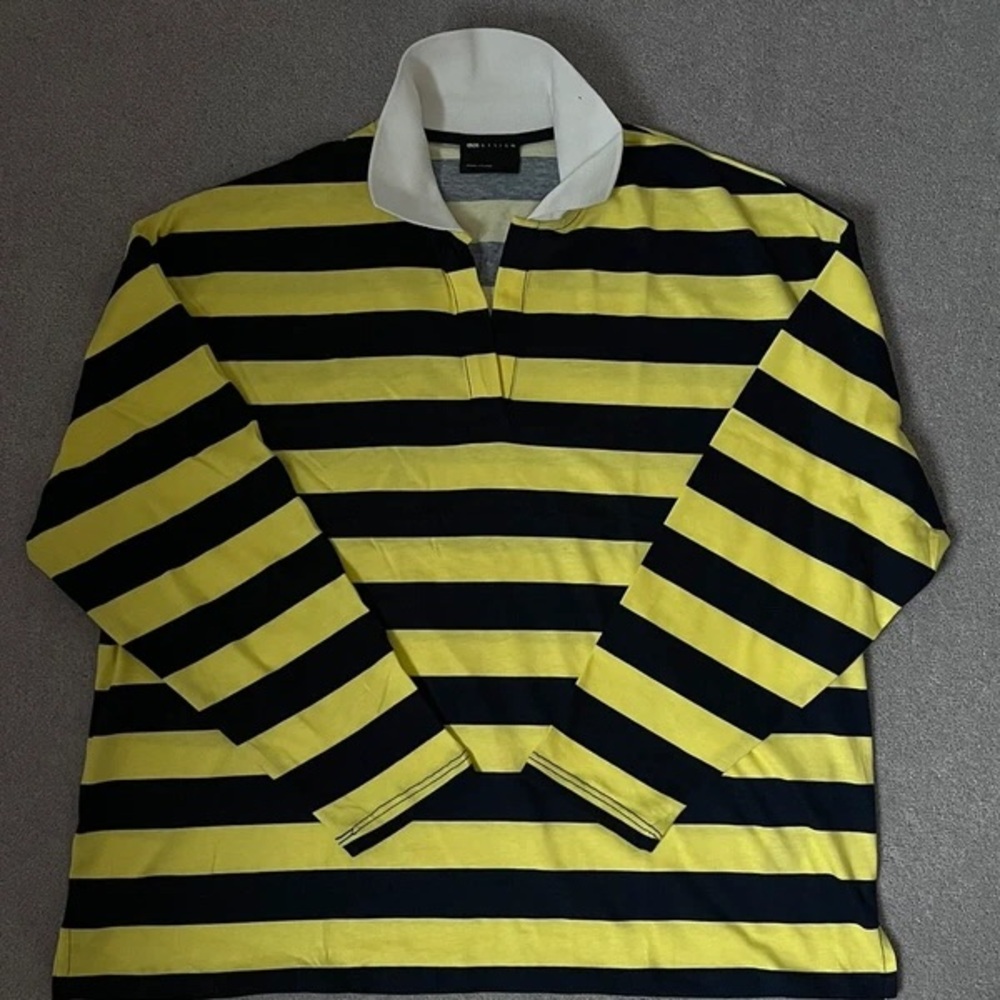 Classic Yellow and Black Striped Men's Shirt
